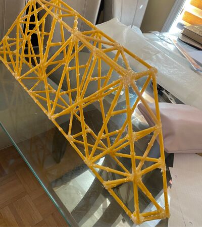 Physical pasta bridge construction